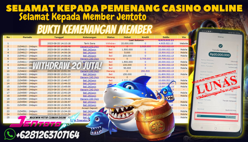 Bukti JP Live Casino - 24D Spin