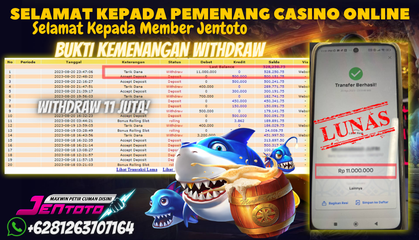 Bukti JP Live Casino - 24D Spin